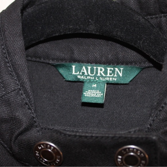 Ralph Lauren Black Utility Jacket with Streamlined Silhouette - Picture 2 of 9